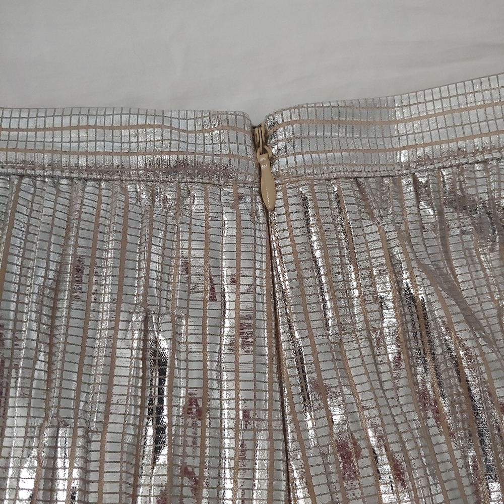 Anthro Maeve. Metallic pleated midi/maxi skirt. - Picture 8 of 11